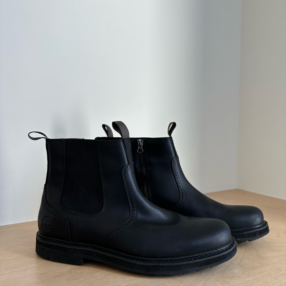Timberland Black Leather Ankle Boots